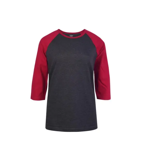 Cottonbell&reg; Ladies Baseball Three-Quarter Sleeve Vrewneck Tee Pack Of 6 {4}