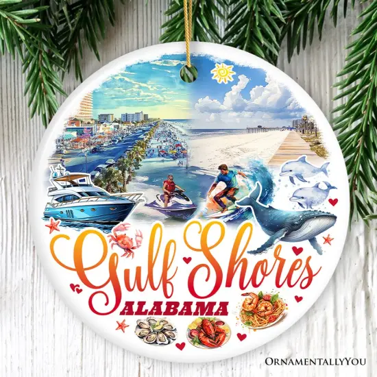 Gulf Shores Christmas Ornament, Alabama's Coastal Souvenir and Tree Decor {5}