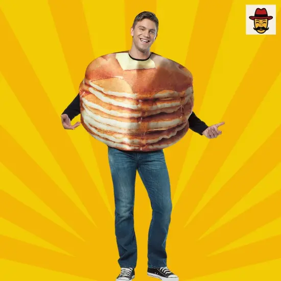Get Real Stacked Pancakes Costume Funny Breakfast Tunic {1}