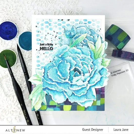 Frilly Peonies 3D Embossing Folder {6}