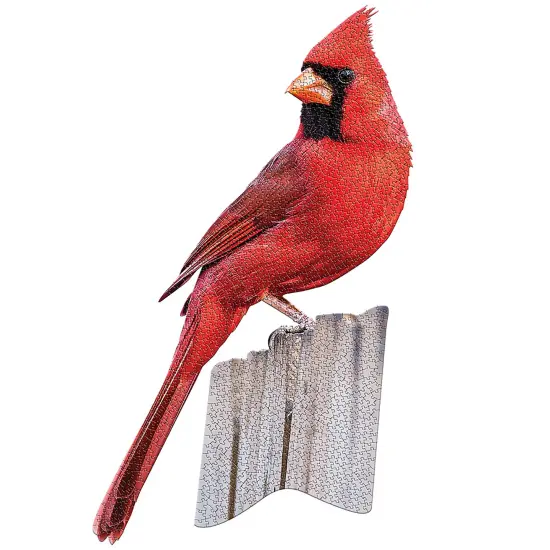 Madd Capp: I Am Cardinal - 1000 Piece Puzzle - Unique Bird-Shaped Jigsaw, 21x36" Assembled Size, Poster Reference, Edcuational Fun Fact Booklet {5}
