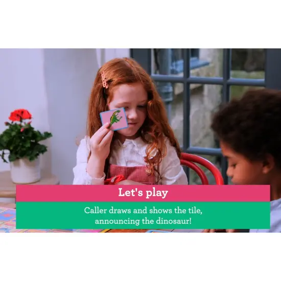 eeBoo: Dinosaur Bingo - Prehistoric Theme Classic Matching Board Game, Colorful Illustration Card Tiles, Learn Dinosaur Names, Kids 5+, 2-6 Players {7}