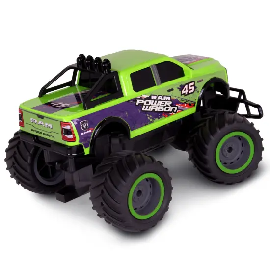 Mean Machines: RTR RC - Ram 2500 Power Wagon - Green - 2.4 Ghz High Performance, Donuts & Wheelies, Turbo Boost, Ready-To-Run Radio Controlled Vehicle {4}