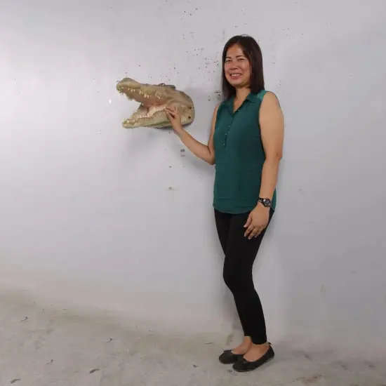 Crocodile Head Wall Decor Statue {3}