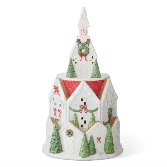 20" Gingerbread House Tower with LED Lights &ndash; Unique Festive Holiday Decoration {2}