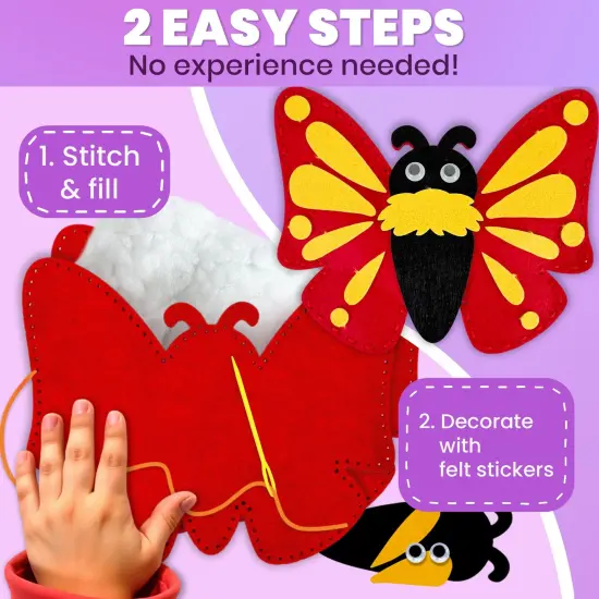 Craft Kits for Kids - 12 Bugs & Insects Sewing Kit Basic {4}