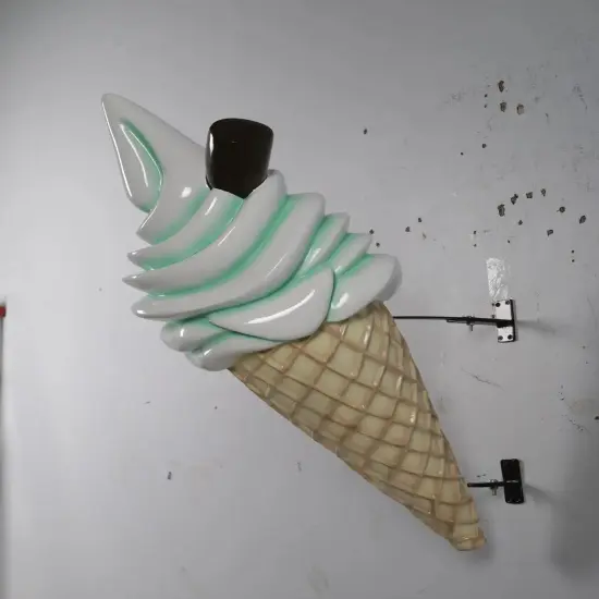 Hanging Soft Serve Mint Green Ice Cream Over Sized Statue {5}