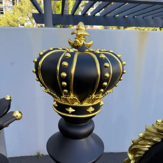 Black King Chess Piece Life Size Statue {5}