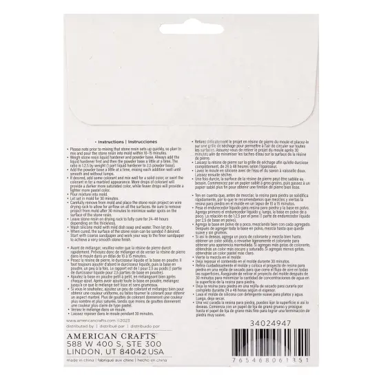 American Crafts Color Pour Stone Resin Silicone Mold-Rainbow Coaster {4}