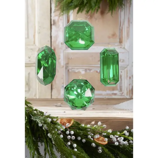 Acrylic Jewel Assortment Ornament: Lime Green (Set 4) {2}