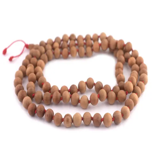 The Bead Chest Hand Knotted Natural Sandalwood Mala Beads (10mm) {3}