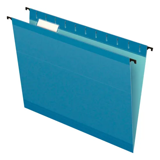 Pendaflex SureHook Hanging File Folder, Letter Size, 1/5 Cut Tabs, Blue, Pack of 20 {1}