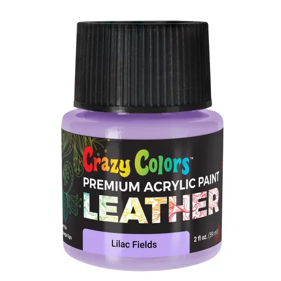 Lilac Fields Premium Acrylic Leather and Shoe Paint, 2 oz Bottle - Flexible, Crack, Scratch, Peel Resistant - Artist Create Custom Sneakers, Jackets, Bags, Purses, Furniture Artwork {1}