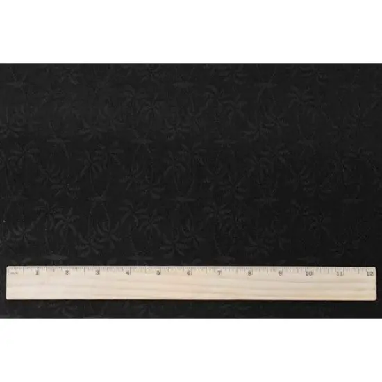 Black Famous Make Palm Trees Stretch Yoga Activewear Fabric By the Yard {3}