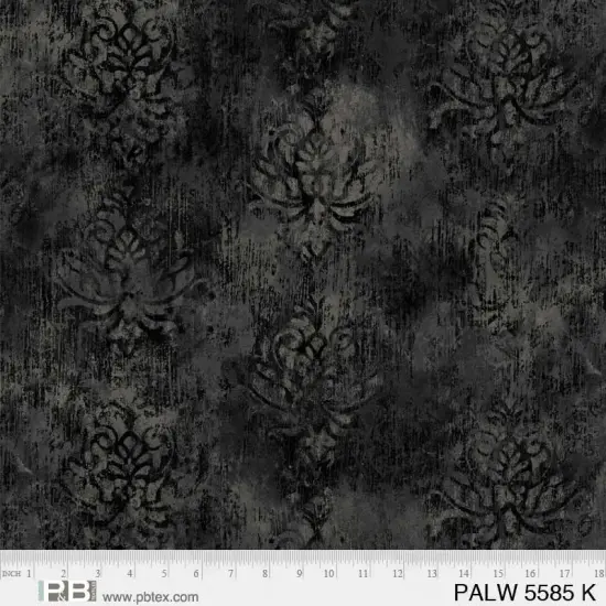 Black Palazzo Cotton Wideback Fabric Per Yard {1}