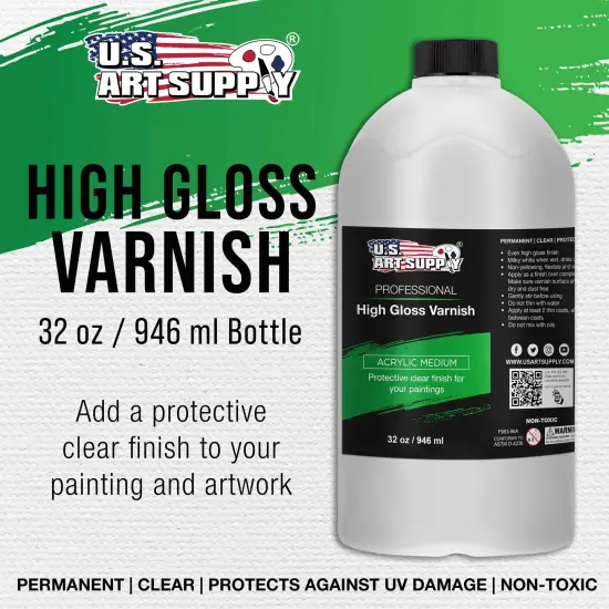 32 oz High Gloss Varnish for Acrylic Paintings - Clear Protective Finish with UV Protection {2}