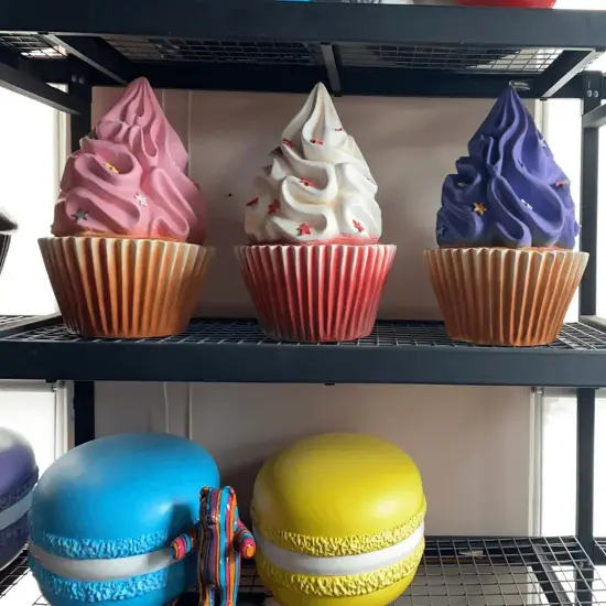 Purple Cupcake With Stars Over Sized Statue {6}