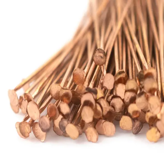 The Bead Chest Copper 21 Gauge 1.5 Inch Head Pins (Approx 100 pieces) {1}