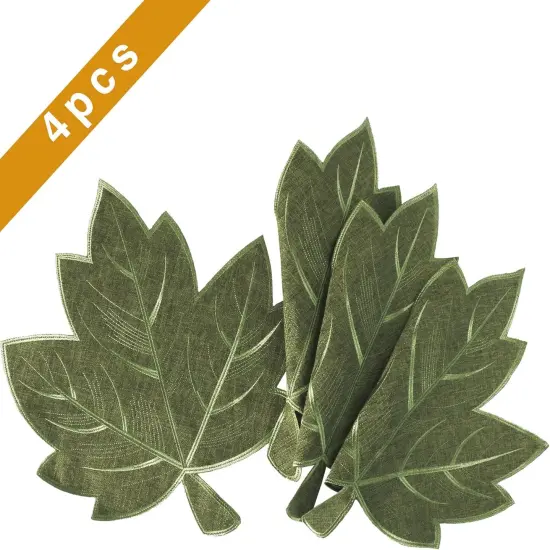 Fall Leaves Placemats Set of 4(Green) {4}