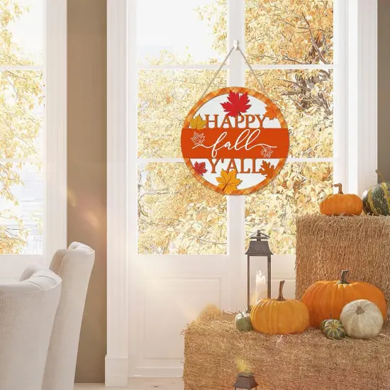 3D Happy Fall Y'all Front Door Sign (Fall Y'all Sign) {3}