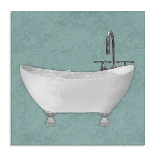 Stupell Industries Simple Bubble Bath over Blue Canvas, design by Matthew Piotrowicz {1}
