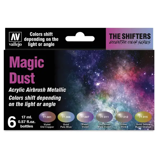 Vallejo The Shifters Eccentric Acrylic Airbrush Colors - 17 ml, Set of 6, Magic Dust {1}