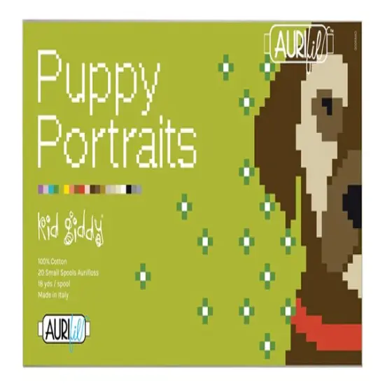 Aurifil Puppy Portraits Thread Set by Kerry Goulder | (20 Aurifloss Cotton Small Spools) {2}