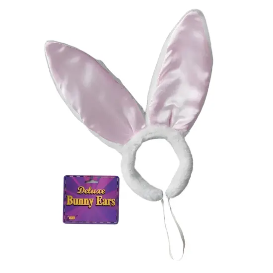 Deluxe Satin Plush Costume Bunny Ears {3}