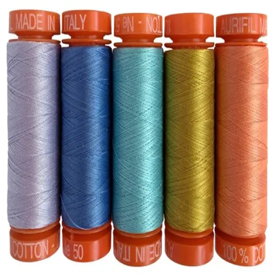 Aurifil Hampton Court Thread Set by Karen Lewis | (5 50wt Cotton Small Spools.) {3}