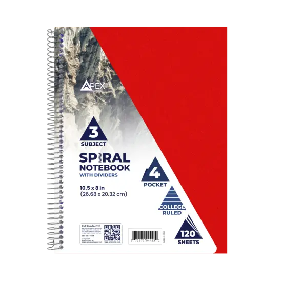 Spiral Notebook 3-Subject 9x11 in 120 Sheets &ndash; 24 Units {1}