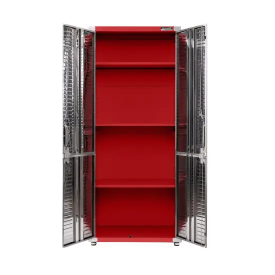 Seville Classics UltraHD Storage Cabinet, 30" W x 18" D x 72" H Red {2}