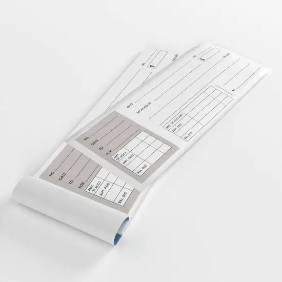 Rent Receipt Books White &ndash; 3x8 in &ndash; 25 Sets &ndash; 72 Books {4}