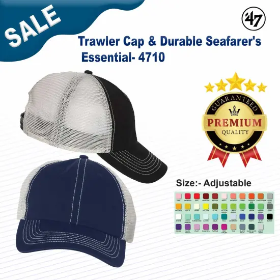 47 Brand&reg; Trawler Cap & Durable Seafarer's Essential Black/ Stone {3}