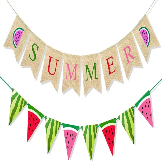 Summer Banner Watermelon Theme {1}