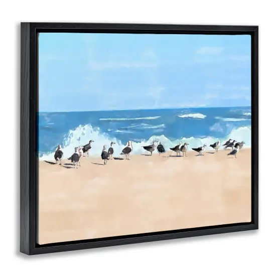Stupell Industries Sunny Beach Day Birds Floating Frame By Jeff Pica {3}