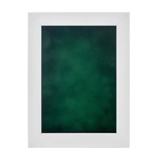 Classic White Wood Shadown Box Frame with Acrylic Front - Forest Green Suede Backing, 30 Sizes {4}