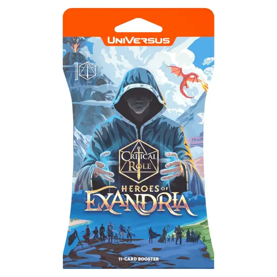 UniVersus: Critical Role: Heroes of Exandria - Booster Pack - 11 Card Hanging Pack, Randomly Assorted, Deck-Building Collectible Card Game {1}