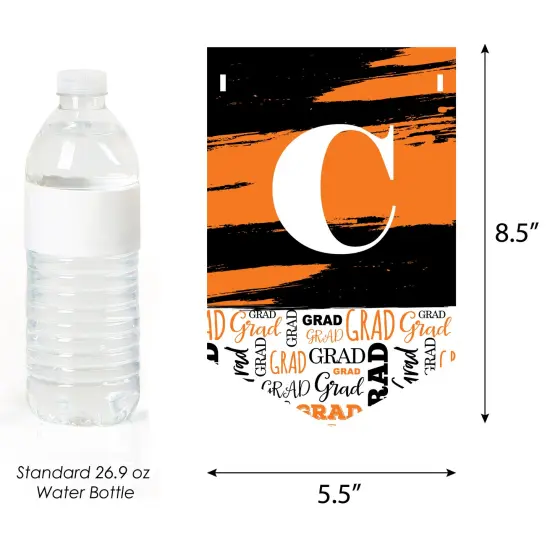 Big Dot of Happiness Orange Graduation Bunting Banner - Party Decorations - Congrats Grad 2025 {4}