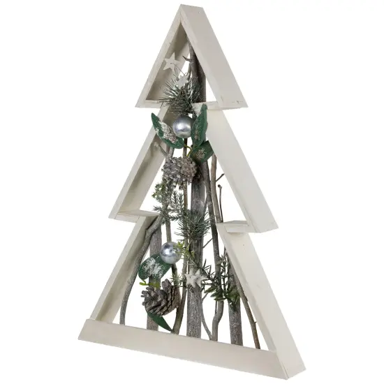 Northlight Stars and Pinecones Christmas Tree Decoration - 17.5" White {5}