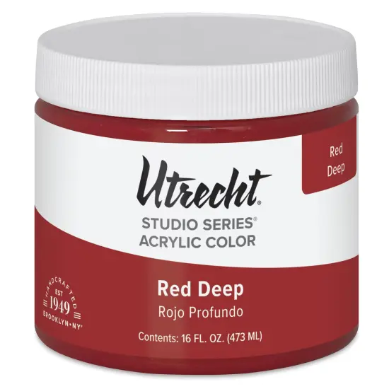 Utrecht Studio Series Acrylic Paint - Red Deep, Pint {2}