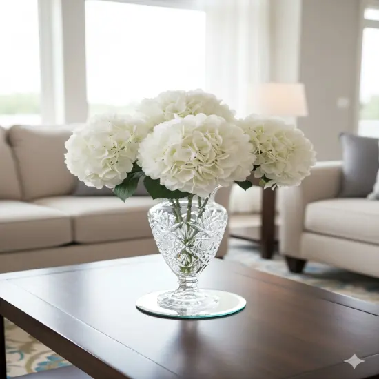 4PC Timeless 18-Inch White Hydrangea Stem - Classic 7-Inch Diameter - Perfect for Elegant Home Decor, Wedding Arrangements, and Special Event Floral Displays {2}