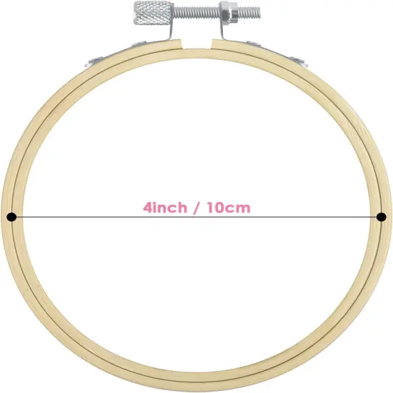 8 Pieces Embroidery Hoops, Bamboo Frame Circle Cross Stitch Hoop (4IN / 10cm) {3}