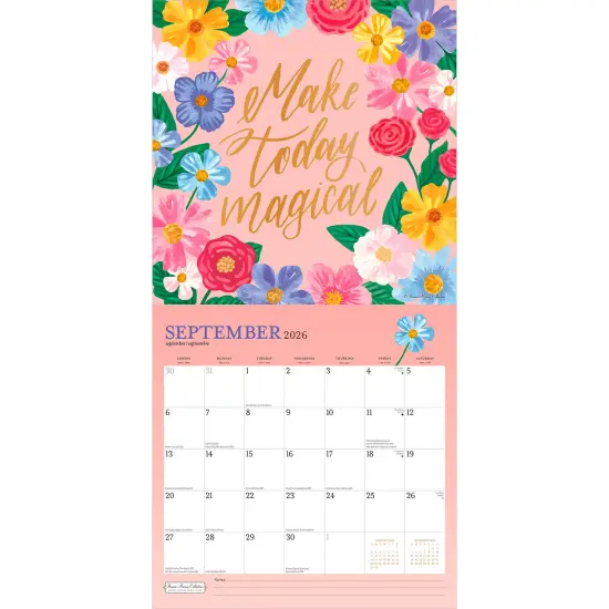 Bonnie Marcus OFFICIAL | 2026 12 x 24 Inch (Hanging) Monthly Square Wall Calendar | Foil Stamped Cover {4}