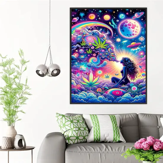 Hippie Hippy Girl Diamond Art Painting Kits {3}