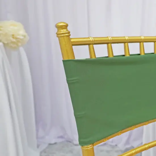 10 Pieces Stretchy Fresh Clover Green Spandex Chair Bands 7 x 13 Inches {5}