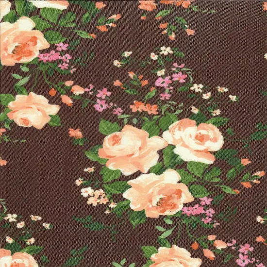 Digital Floral Mesh Fabric Lightweight Stretch Sheer, 54&rdquo; Wide for Fashion & Crafts NAVY {3}