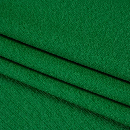 1 Yard Kelly Green Textured Polyester Woven Fabric Soft Tactile 55 Inches Width {1}