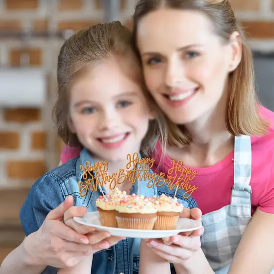 Glitter Cupcake Toppers {6}