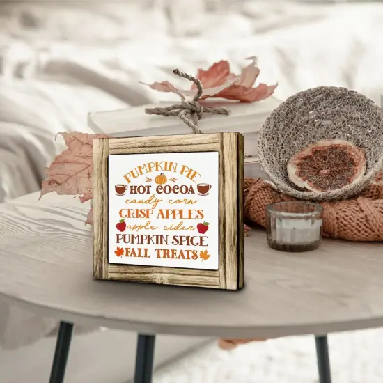 Fall Rustic Wooden Tabletop Decor Sign {4}