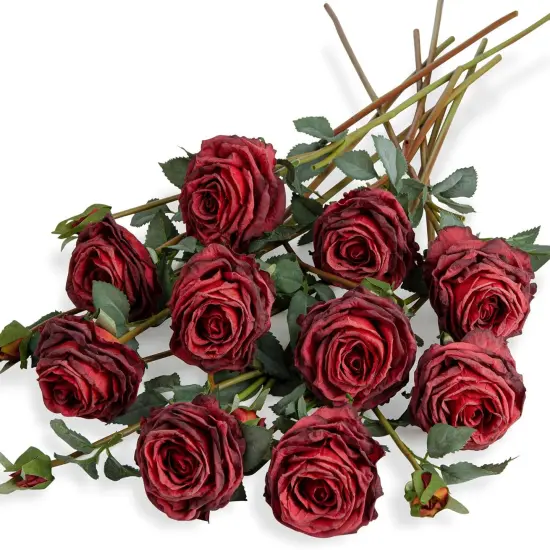 10Pcs Artificial Rose Flowers Floral Bouquets {1}